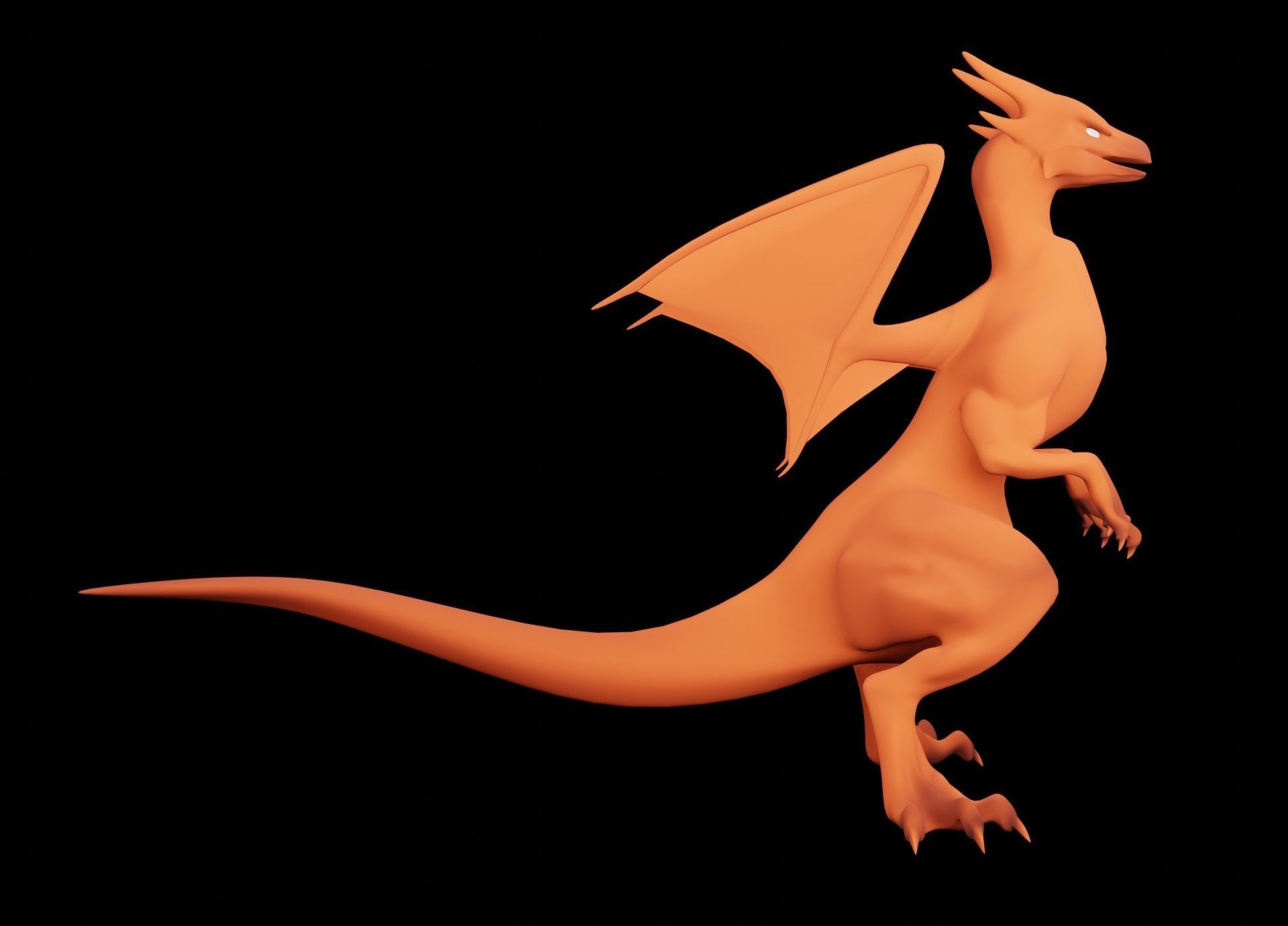 Lowpoly Rigged Flying Dragon Low-poly 3D model_23