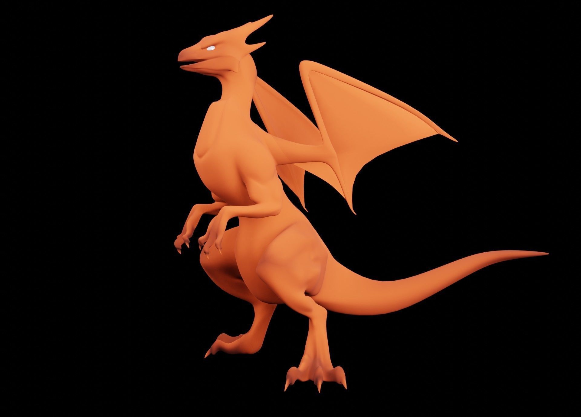 Lowpoly Rigged Flying Dragon Low-poly 3D model_29