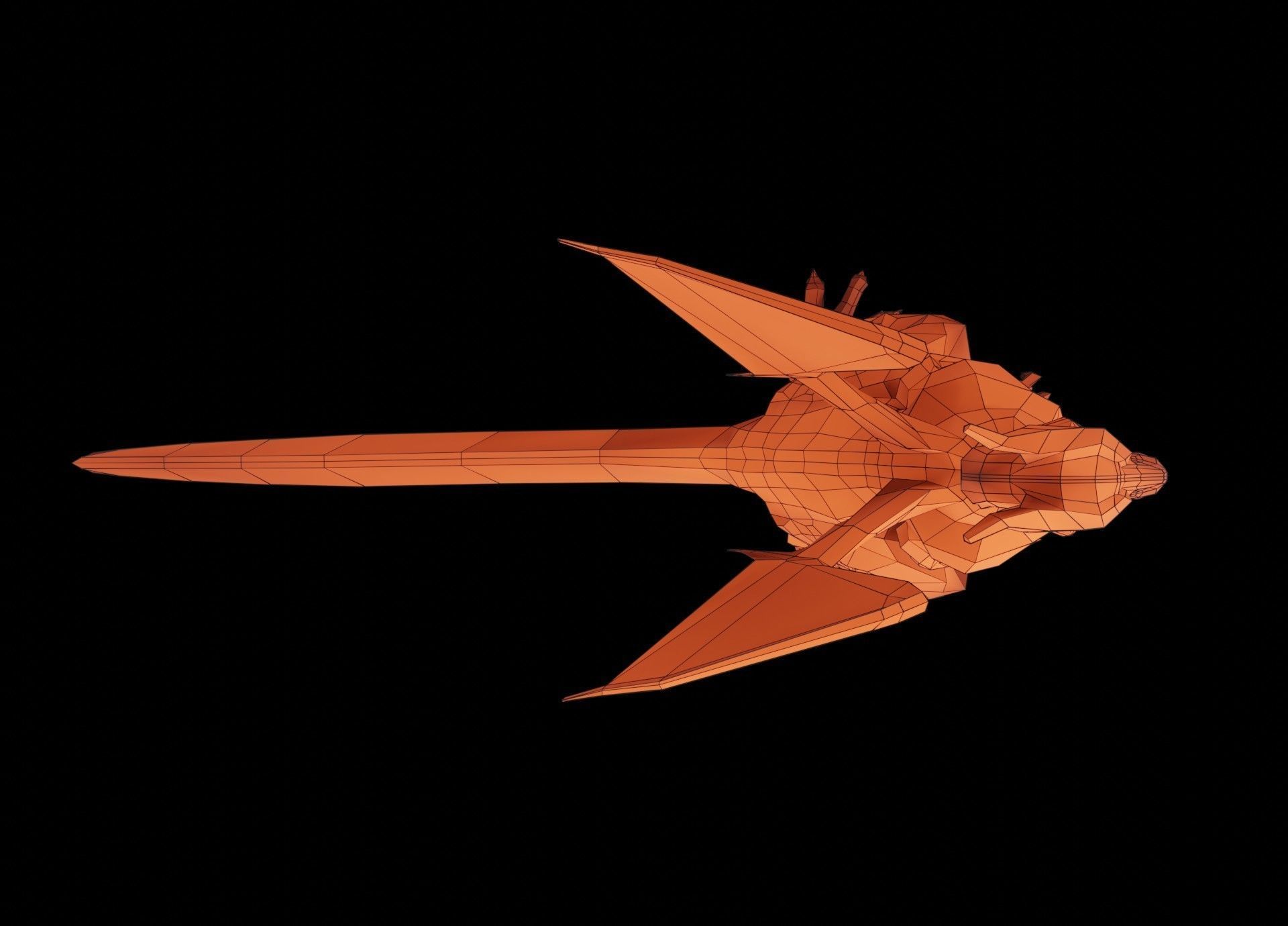 Lowpoly Rigged Flying Dragon Low-poly 3D model_11