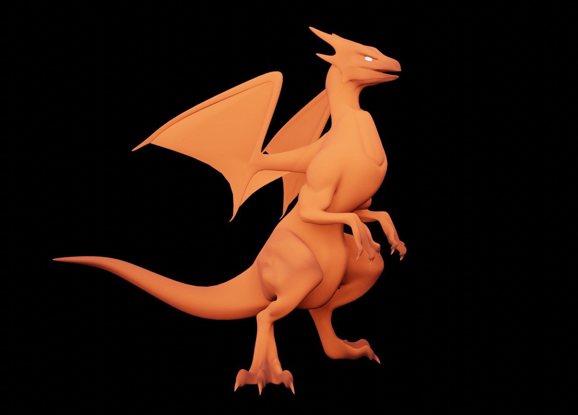 Lowpoly Rigged Flying Dragon Low-poly 3D model_4