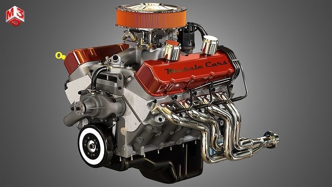  572 Engine - V8 Vintage Muscle Car Engine 3D model