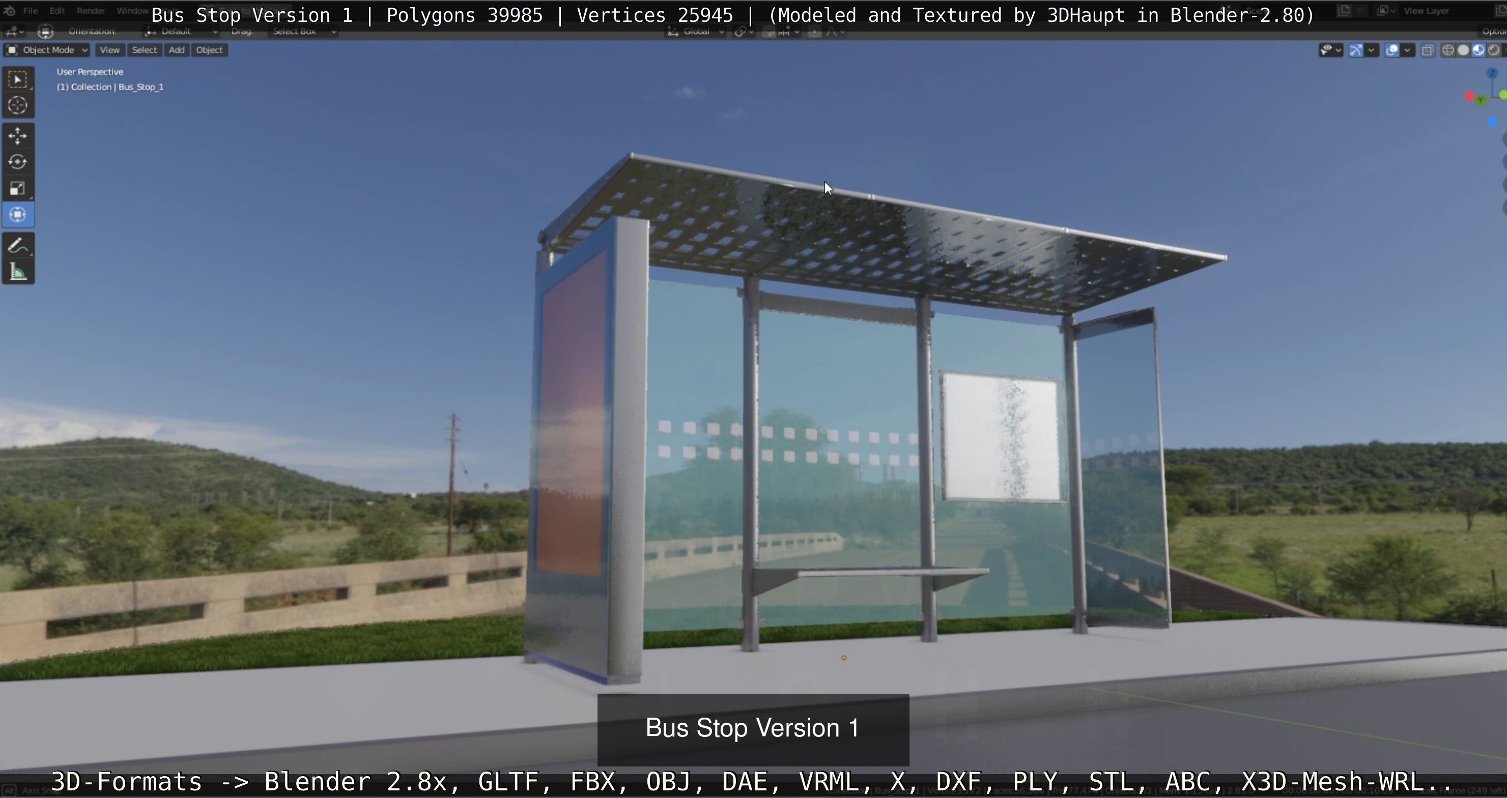 Bus Stops 3D Model Collection_5