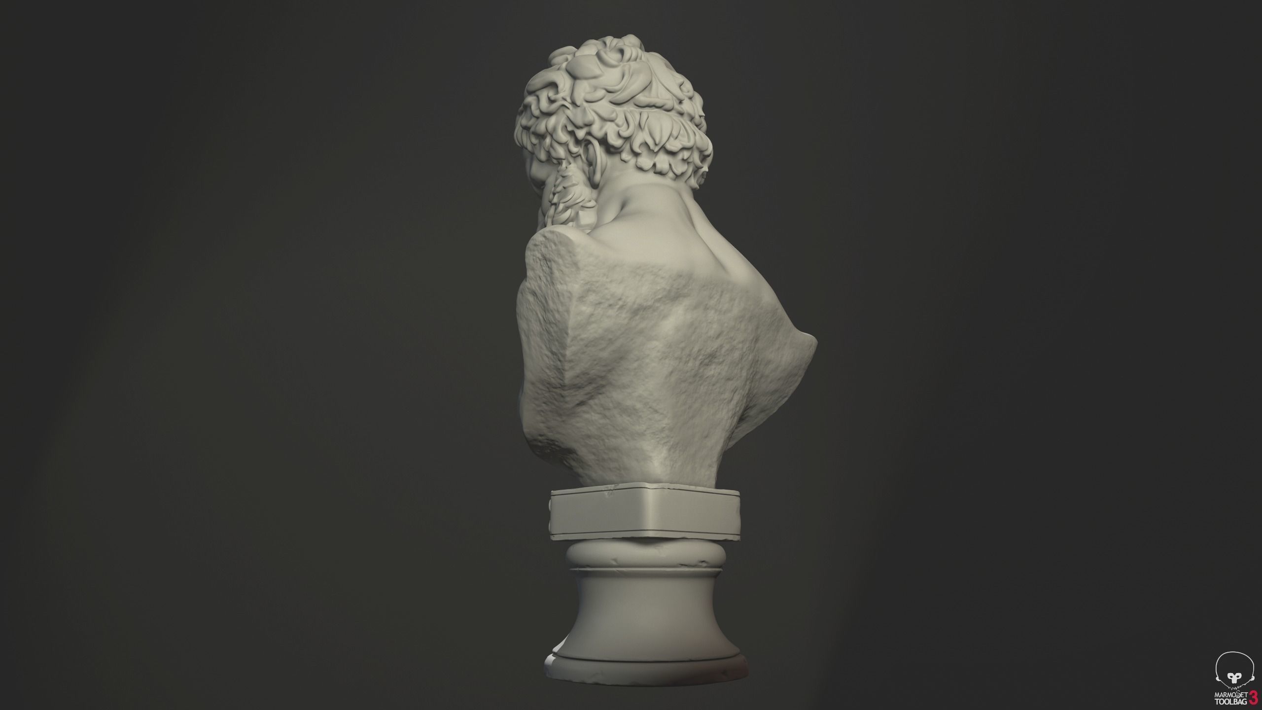 Bust of Hercules 3D print model_4