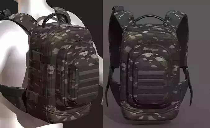 Backpack military combat bag baggage pockets 