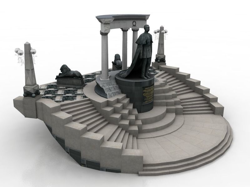 Alexander II Russia Moscow Monument 3D model_3