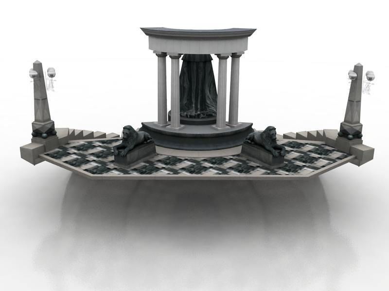 Alexander II Russia Moscow Monument 3D model_6