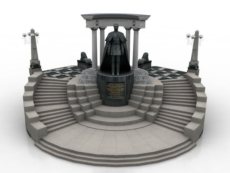 Alexander II Russia Moscow Monument 3D model_1