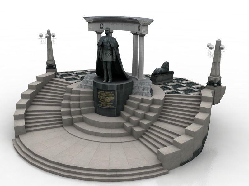 Alexander II Russia Moscow Monument 3D model_13
