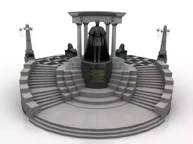 Alexander II Russia Moscow Monument 3D model
