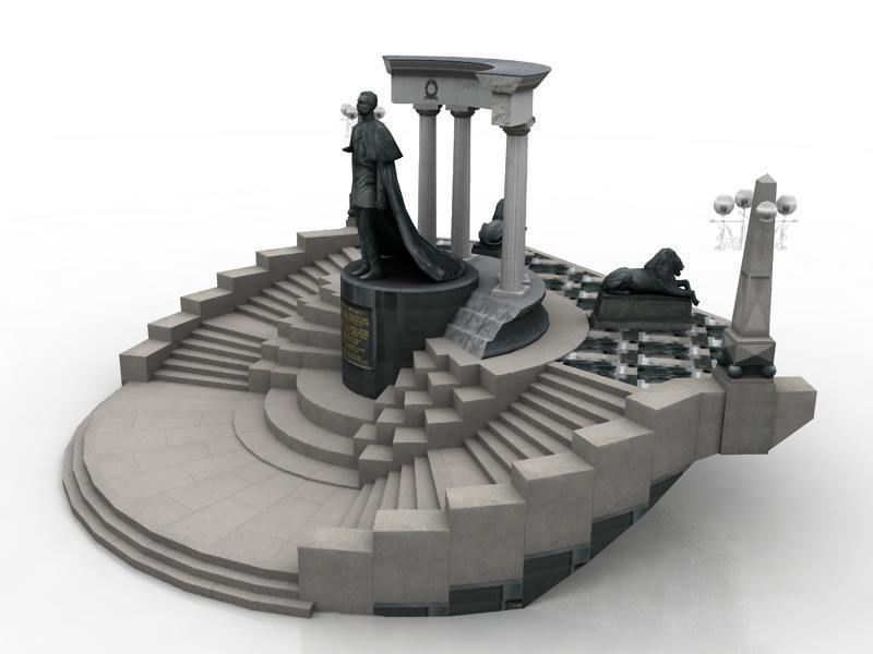 Alexander II Russia Moscow Monument 3D model_10