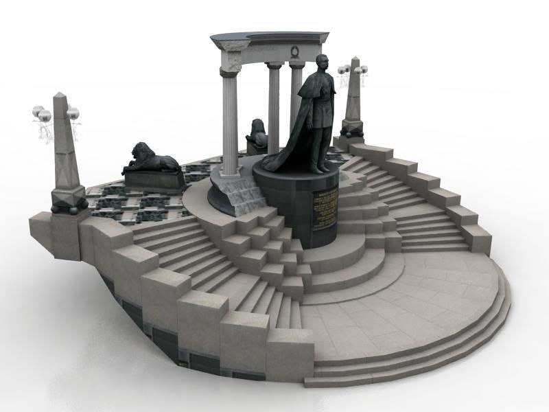 Alexander II Russia Moscow Monument 3D model_2