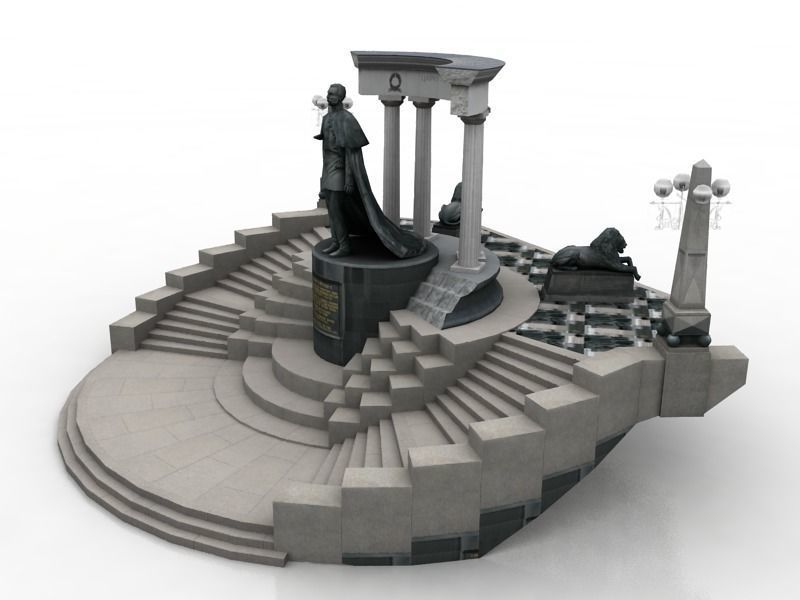 Alexander II Russia Moscow Monument 3D model_11