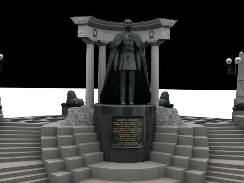 Alexander II Russia Moscow Monument 3D model_14