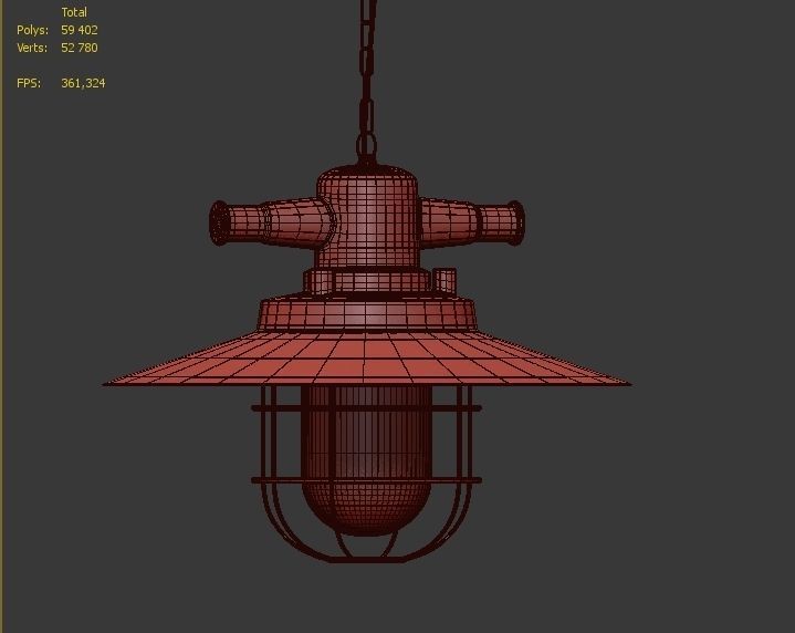 Hanging lamp LOFT HOUSE P-189 3D model_4