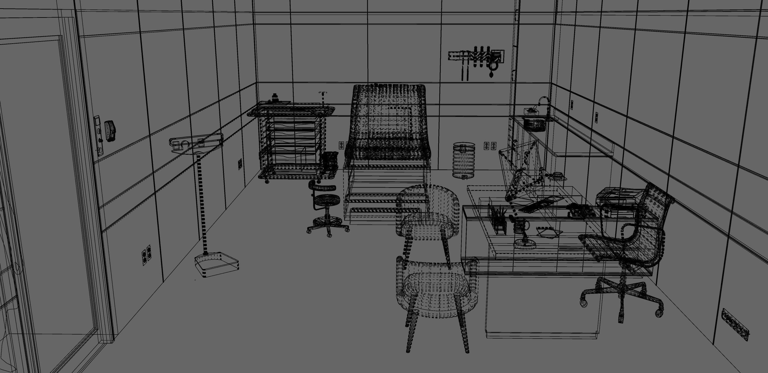MEDICAL SPACES-DOCTOR OFFICE-GENERAL CLINIC 3D model_6