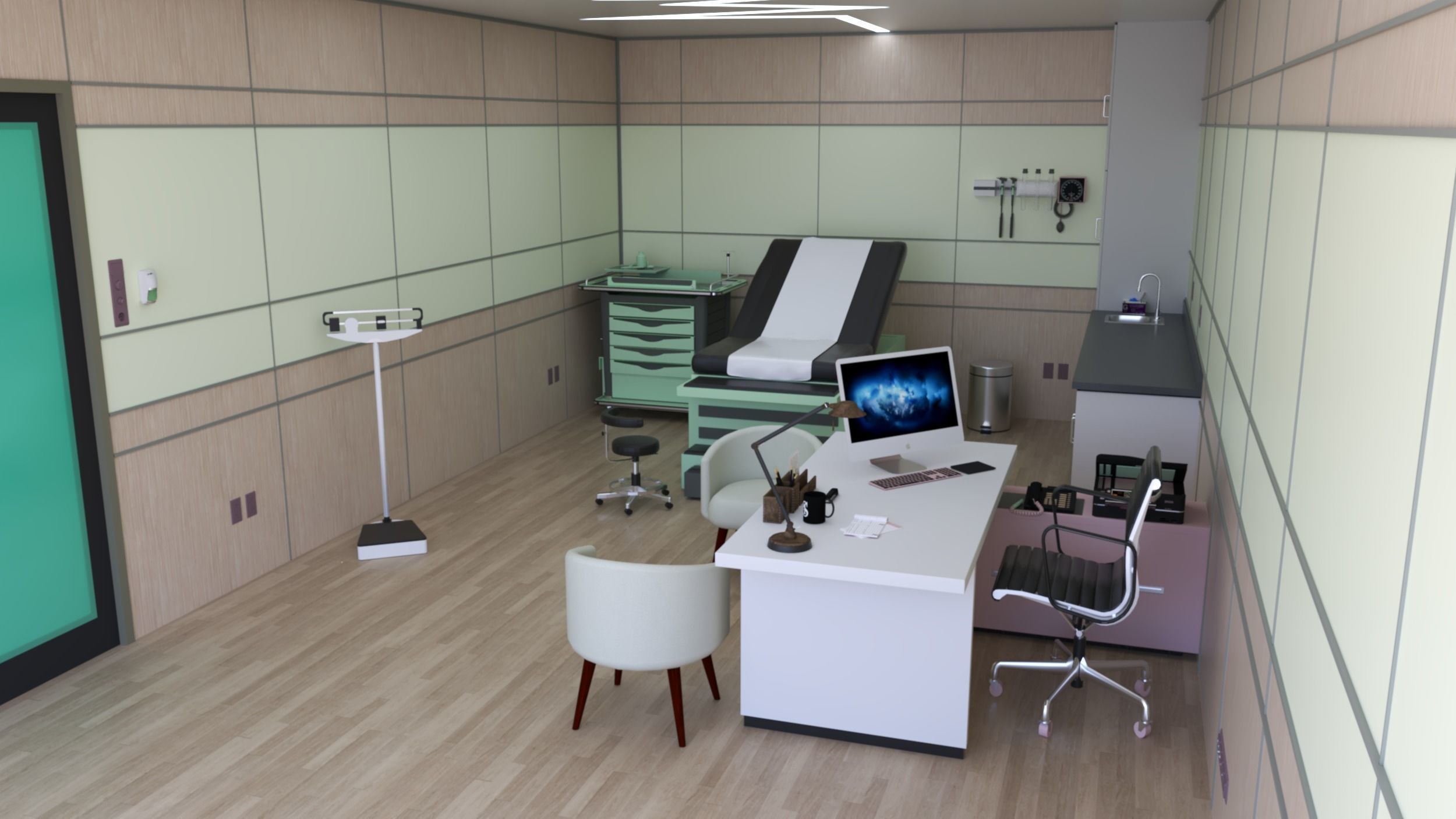 MEDICAL SPACES-DOCTOR OFFICE-GENERAL CLINIC 3D model_3
