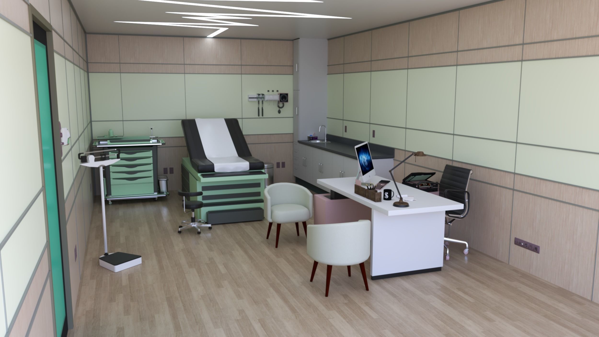 MEDICAL SPACES-DOCTOR OFFICE-GENERAL CLINIC 3D model_2