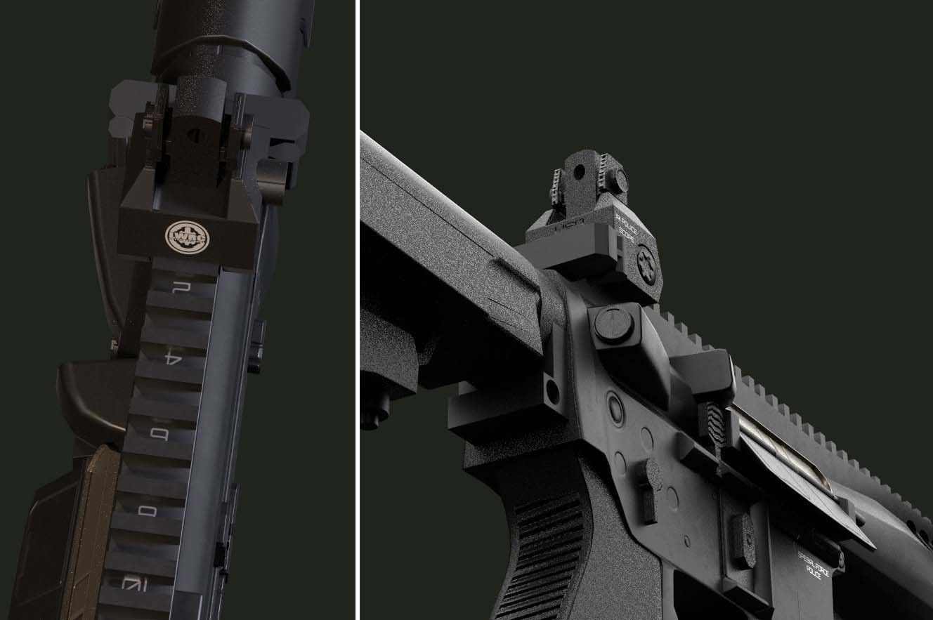 LWRC ica5 gun Low-poly 3D model_2