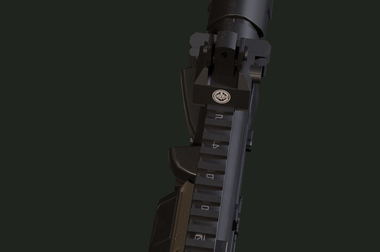LWRC ica5 gun Low-poly 3D model_8