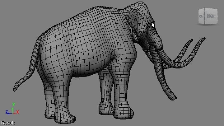 mammoth Low-poly 3D model_5