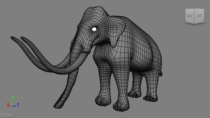 mammoth Low-poly 3D model_9
