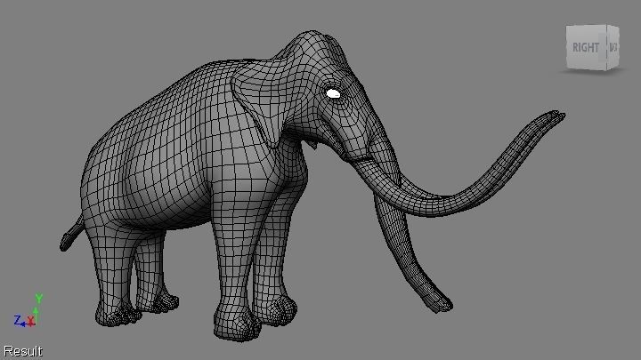 mammoth Low-poly 3D model_14