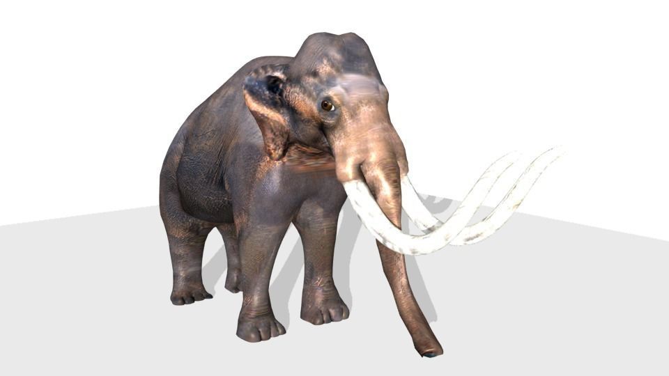 mammoth Low-poly 3D model_12