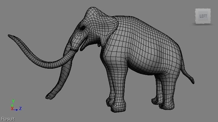 mammoth Low-poly 3D model_1