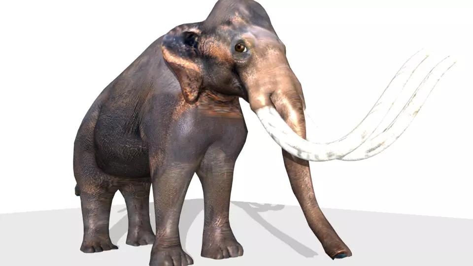 mammoth Low-poly 3D model_0