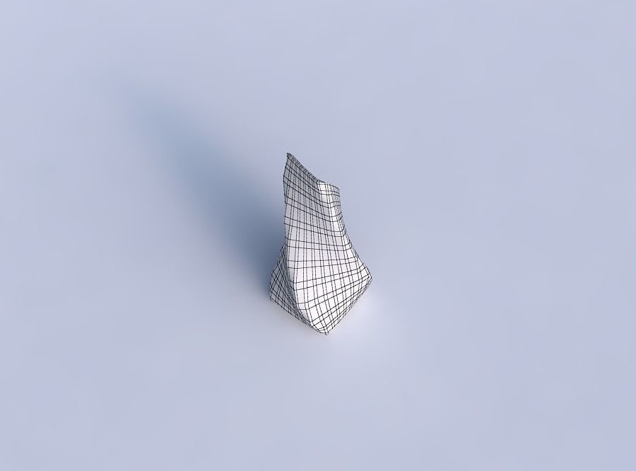 Vase twisted top bent quadratic with uniform polygons 3D print model_6