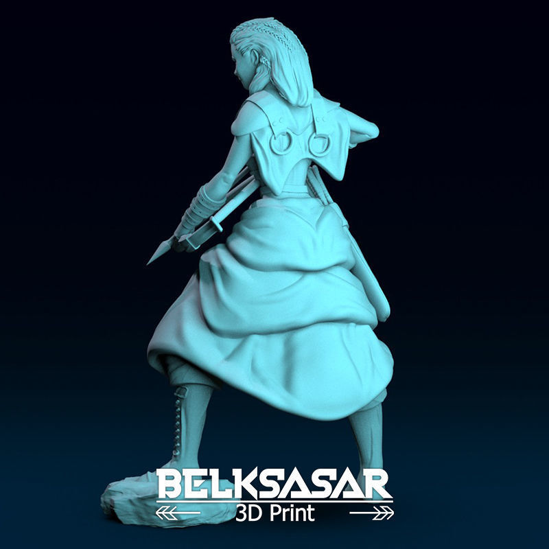 Fantasy Female Hunter 3D print model_6