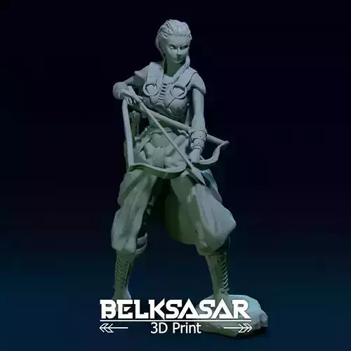 Fantasy Female Hunter 3D print model