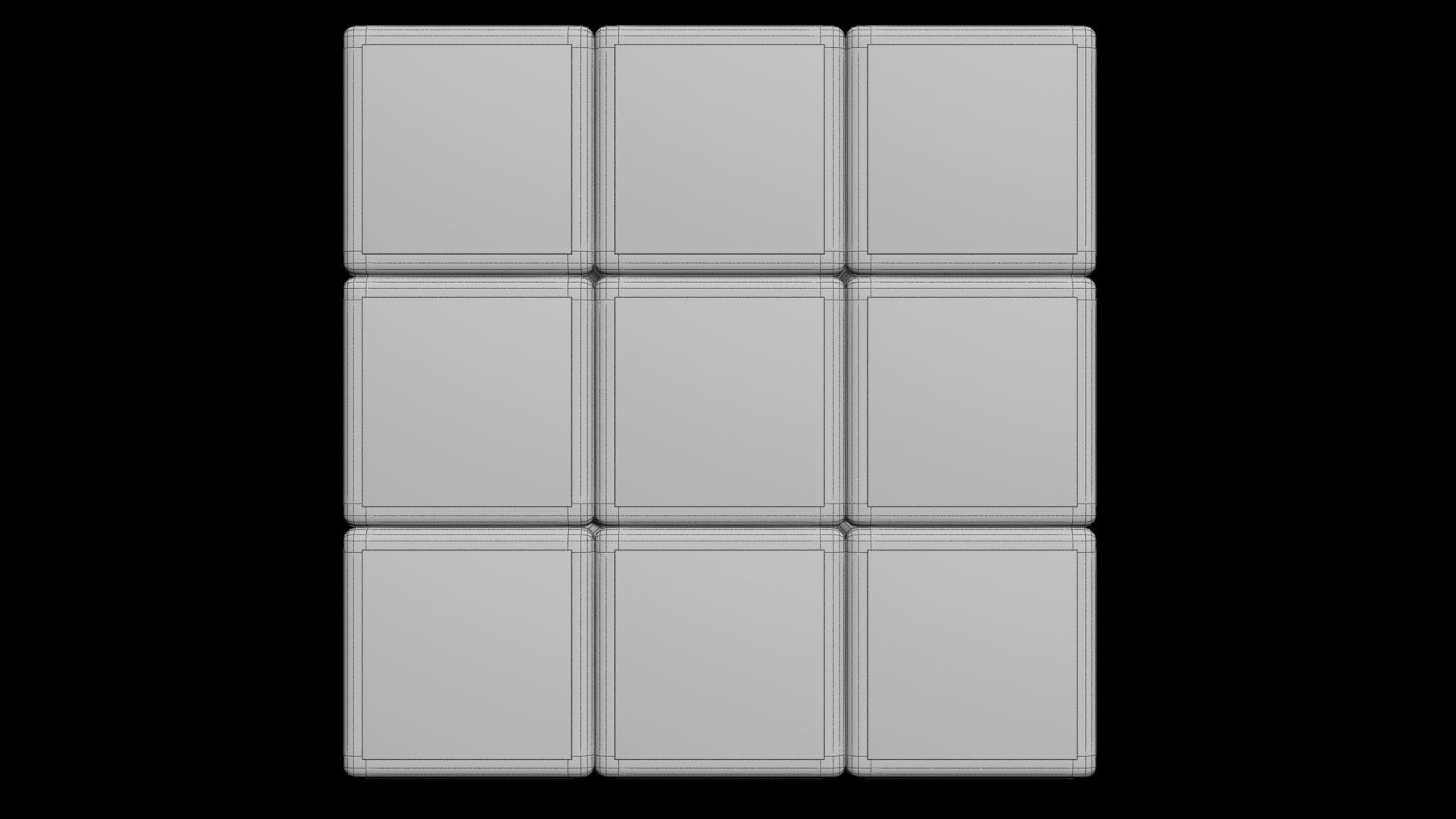 3x3 Scrambled Rubiks Cube 3D model_4