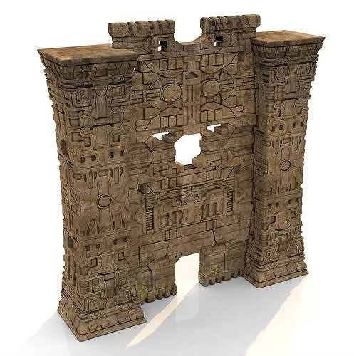 Aztec temple portal 3D model