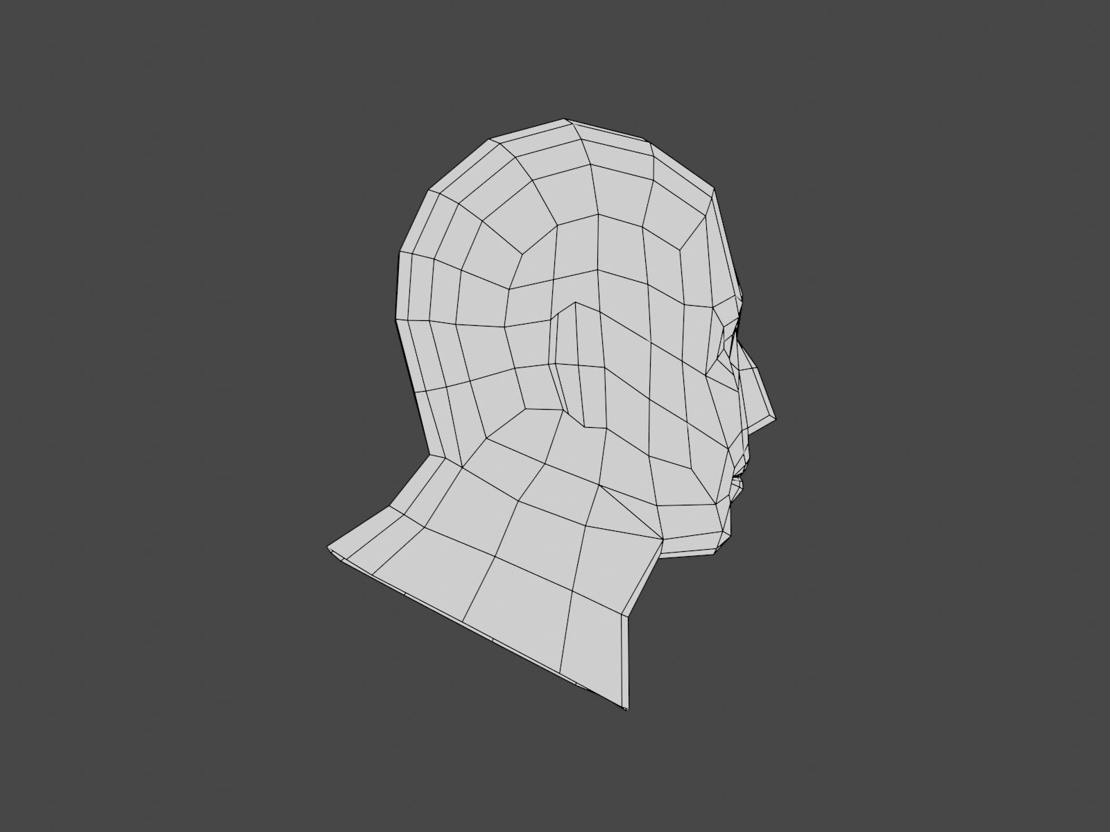 Hand Painting Head 02 Low-poly 3D model_5
