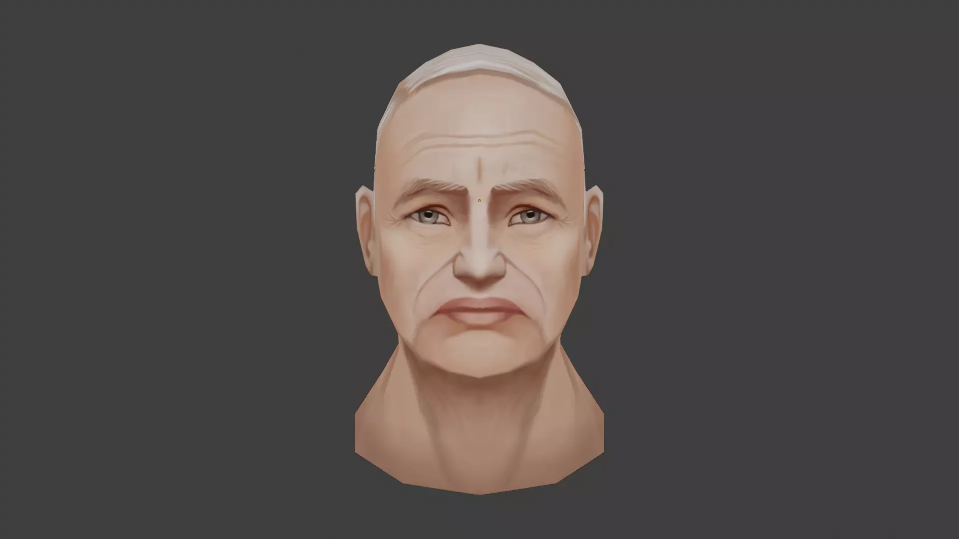 Hand Painting Head 02 Low-poly 3D model_0