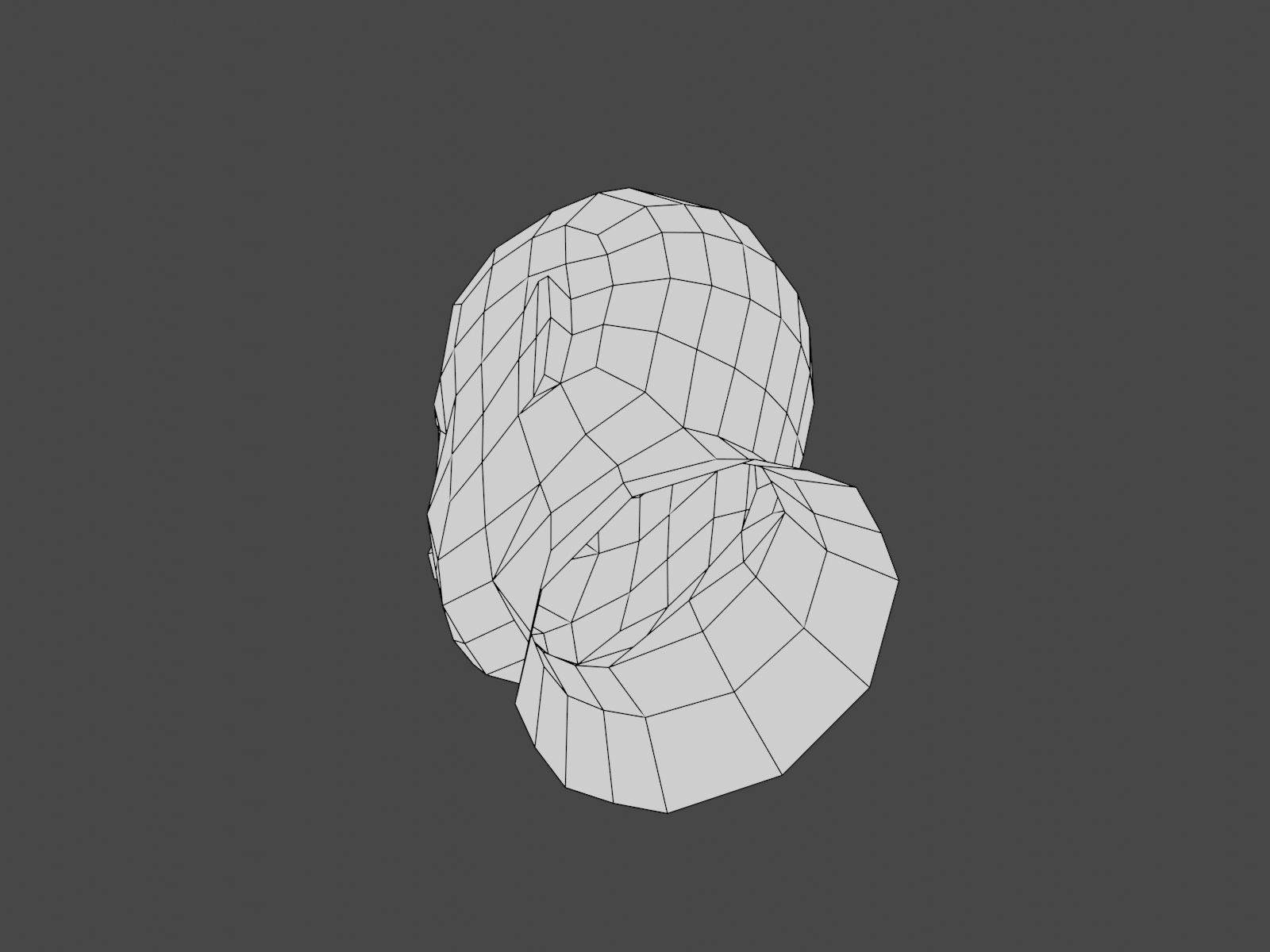 Hand Painting Head 02 Low-poly 3D model_7