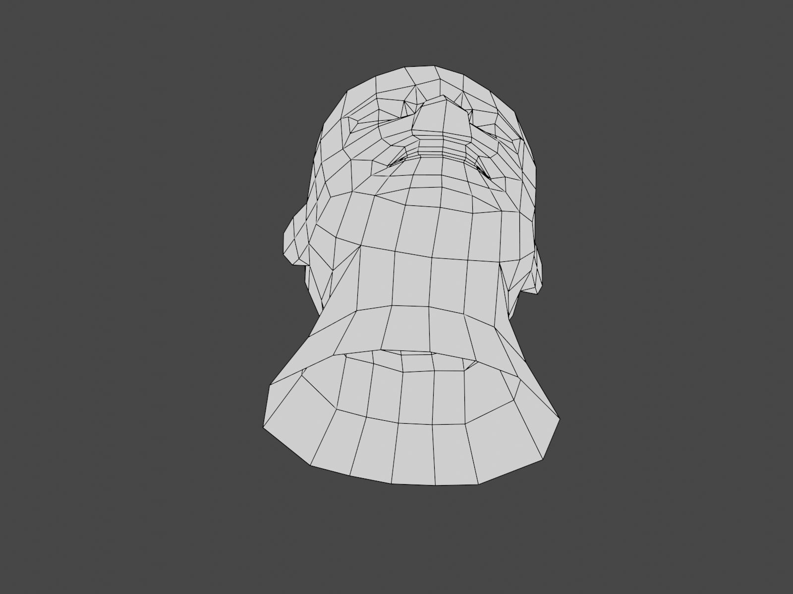 Hand Painting Head 02 Low-poly 3D model_9