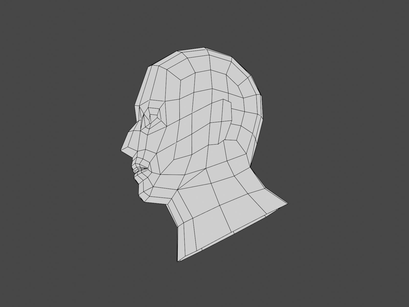 Hand Painting Head 02 Low-poly 3D model_2