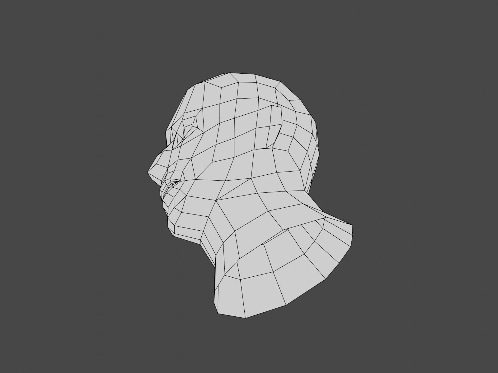 Hand Painting Head 02 Low-poly 3D model_8