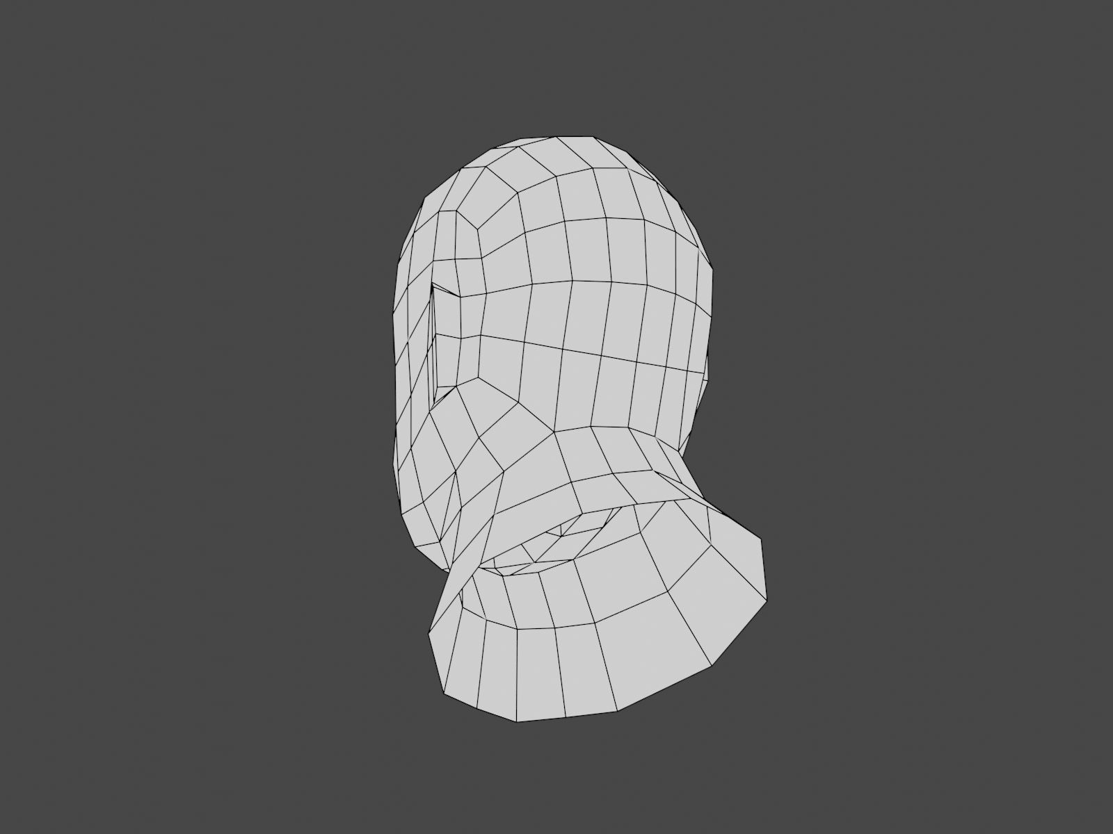 Hand Painting Head 02 Low-poly 3D model_1