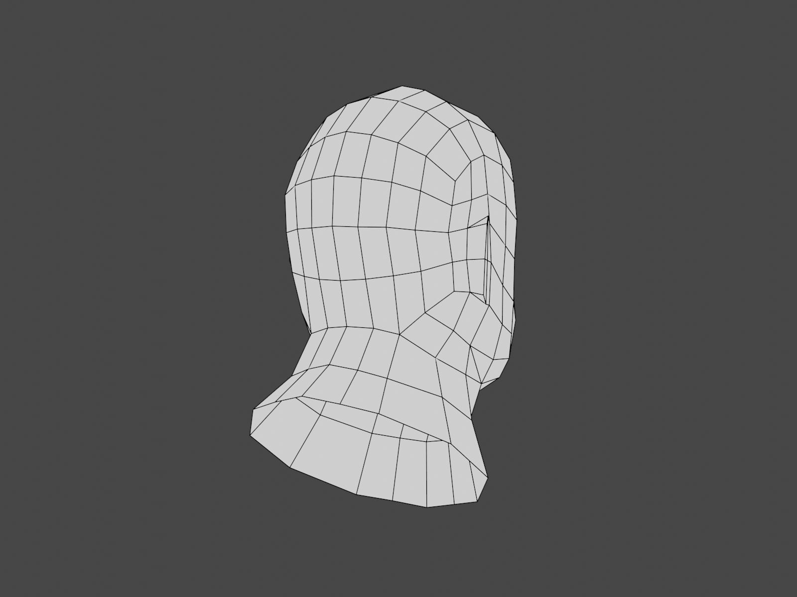 Hand Painting Head 02 Low-poly 3D model_6