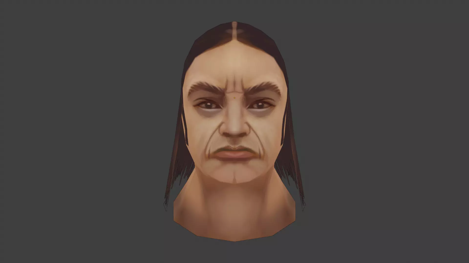 Hand Paintig Head 03 Low-poly 3D model_0