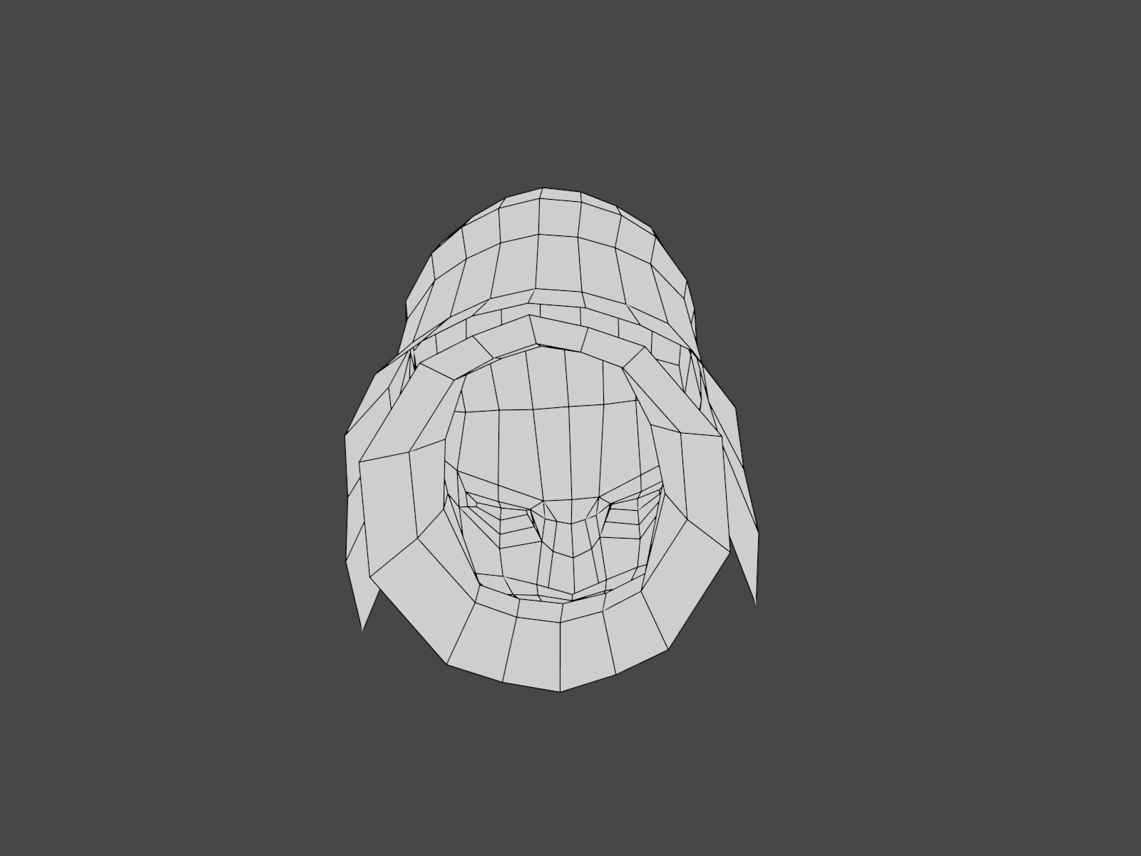 Hand Paintig Head 03 Low-poly 3D model_10