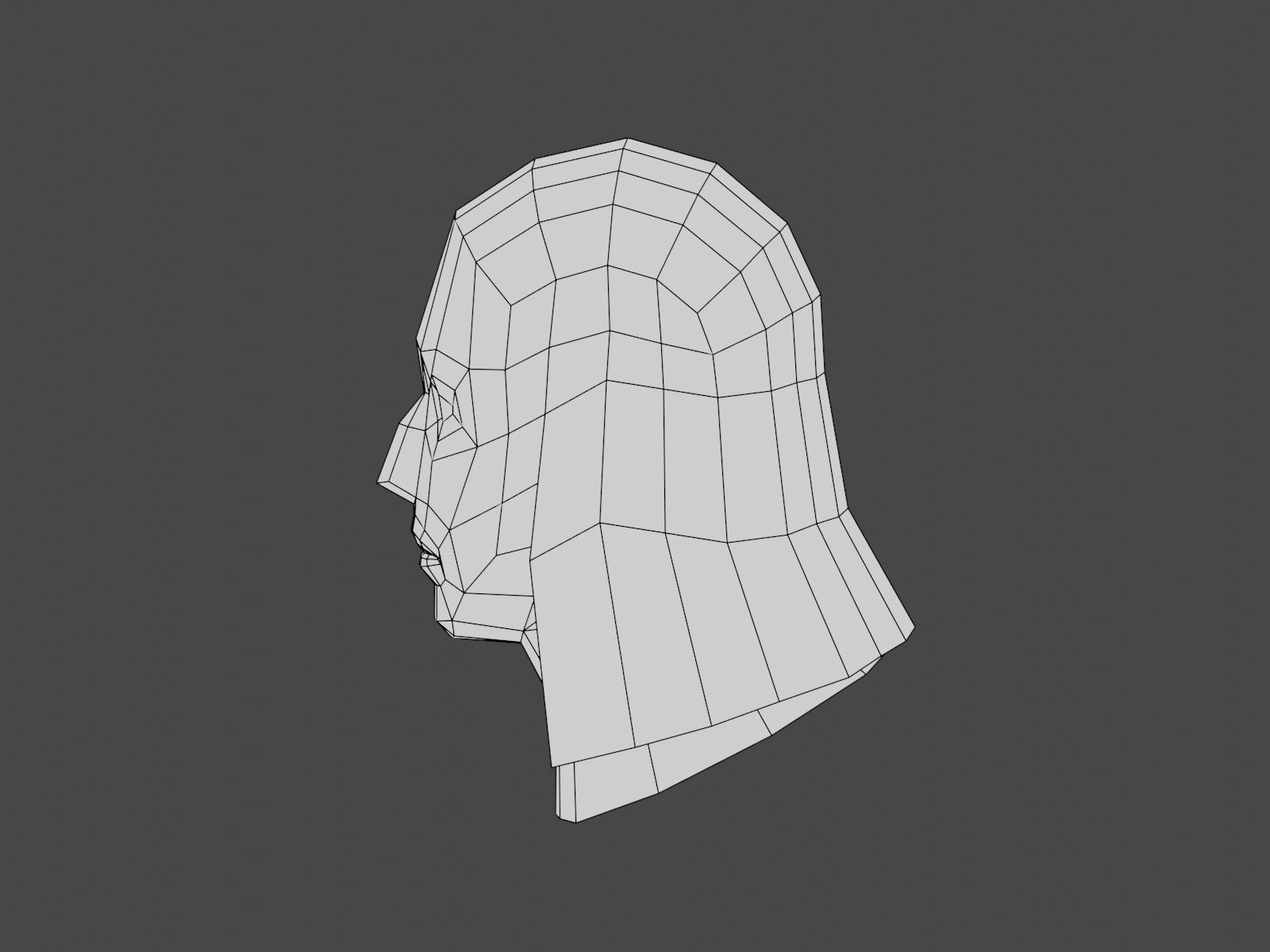 Hand Paintig Head 03 Low-poly 3D model_3