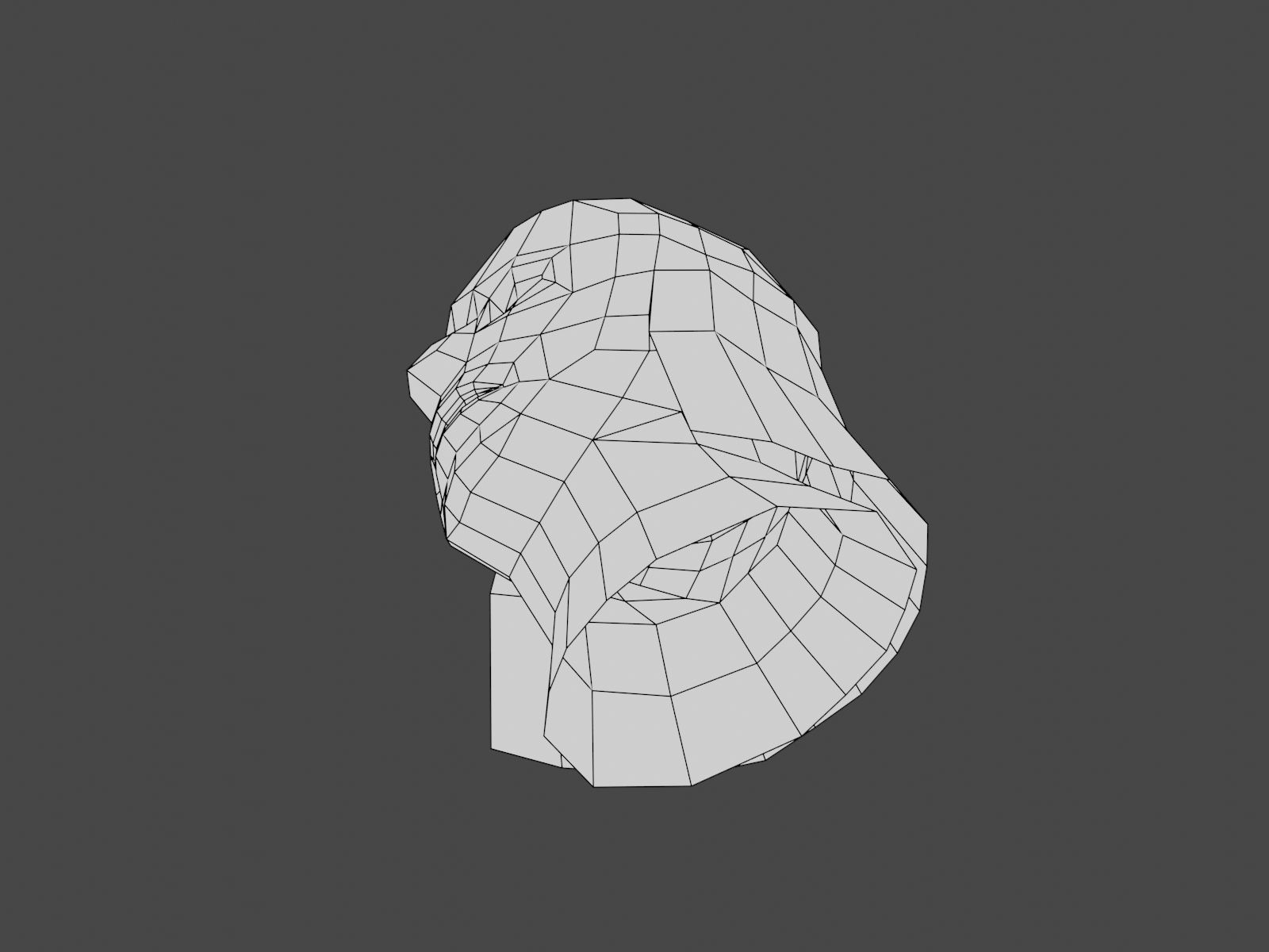 Hand Paintig Head 03 Low-poly 3D model_9