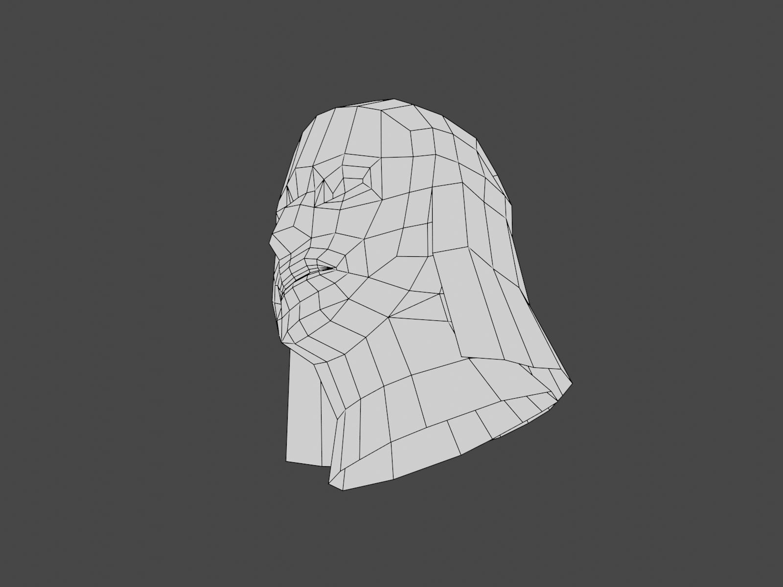 Hand Paintig Head 03 Low-poly 3D model_7