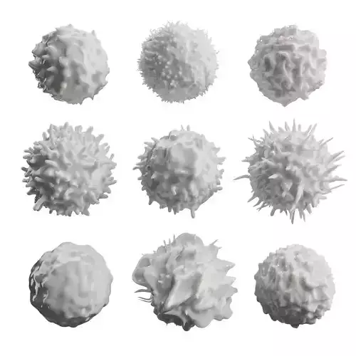 Lymphocytes frosted soap ball 3D model
