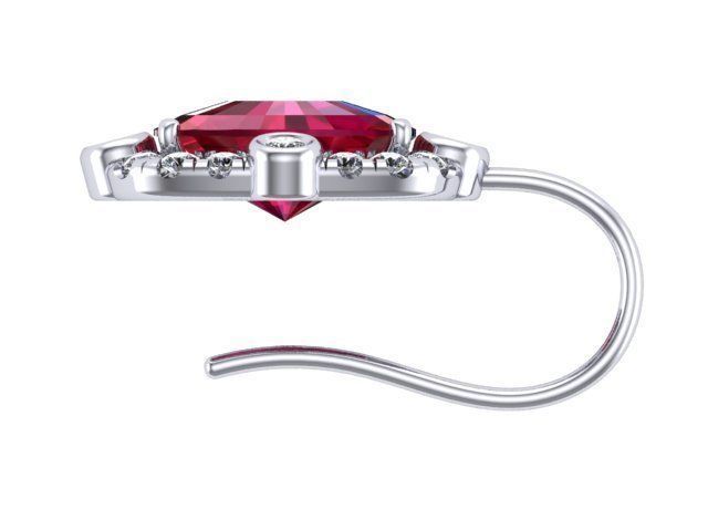 Ruby Earrings 3D print model_1