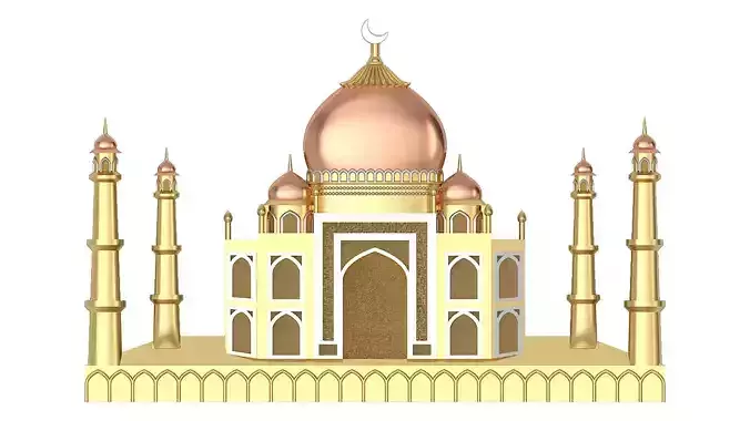 The Taj Mahal - Gold Pendant 3D print model